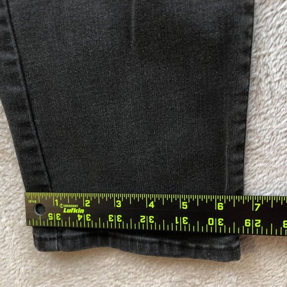 Levi's Womens Jeans Size 12 Classic Straight Black Denim Casual Ankle Pockets - Picture 4 of 15